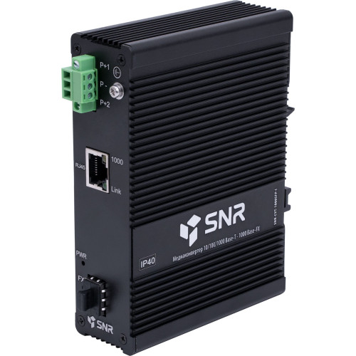Медиаконвертер оптический SNR-CVT-1000SFP-I (на дин-рейку)