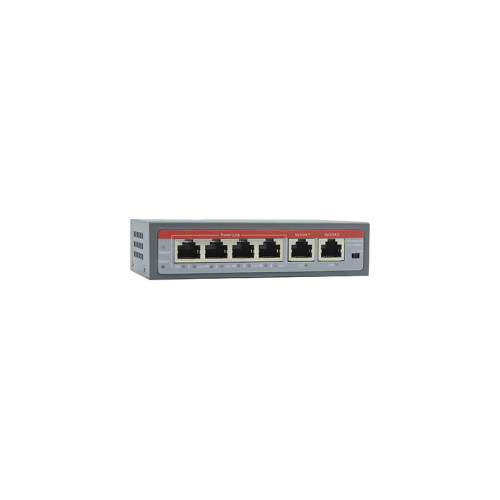 PoE Коммутатор EL S-6/4Pm 4 порта 10/100 Mbps RJ-45, PoE, + 2 порта 10/100Mbps, БП внешний