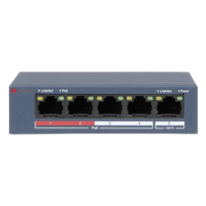 PoE Коммутатор HiWatch DS-S504P(B) 4 x 10/100M PoE, 1 × 10/100M неуправляемый