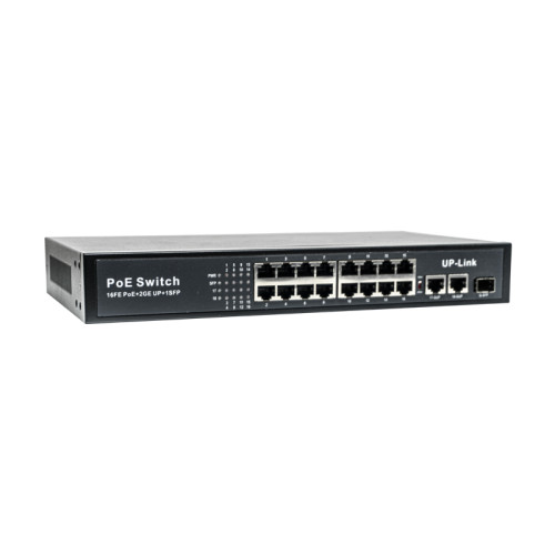 PoE Коммутатор EL S-19/16PA 16 портов 10/100 Мбит/с RJ-45 PoE, 2 порта 1000 Мбит/с RJ-45 Uplink