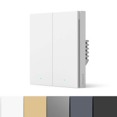 Выключатель двухклавишный без нейтрали | Aqara Smart Wall Switch H1 EU (No Neutral, Double Rocker)