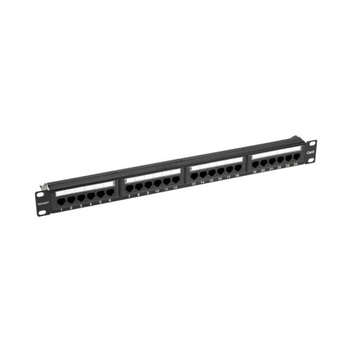 Патч-панель 19", 1U, 24 порта, Cat. 5E