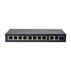 PoE Коммутатор Optimus U1E-8F/2G/1S 8 портов 10/100Mbps RJ-45, PoE +2 порта Uplink, 1 Гбит/с RJ-45 +
