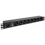 Блок розеток Schuko на 8 гнезд, без шнура питания с вилкой C14 SNR-PDU-08S-W2