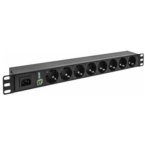 Блок розеток Schuko на 8 гнезд, без шнура питания с вилкой C14 SNR-PDU-08S-W2