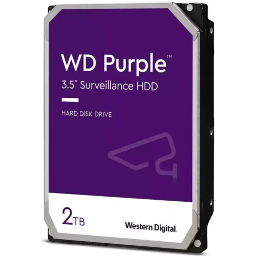Жесткий диск WD Purple 2ТБ, WD23PURZ, HDD, SATA III, 3.5"