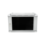 Шкаф телекоммуникационный настенный 19" 12U 600х450х635мм, дверь стекло, бок.вдери SNR-TWC-12-SF-R-G