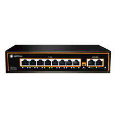 PoE Коммутатор Optimus U1I-8F/2F 8 портов до 100 Мбит/с RJ-45, PoE+, 2 порта до 100 Мбит/с RJ-45, Up