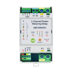 Модуль реле 2-канальный с измерением мощности и контролем напряжения WB-MRWM2