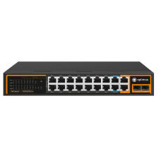 PoE Коммутатор Optimus U1I-16F2b/2G/2S 14 портов 10/100 Мбит/с RJ-45, PoE+, 2 порта 10/100 Мбит/с RJ