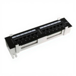 Патч-панель настенная 12 портов, RJ-45, 1U, cat. 5e, Dual IDC, CableCom