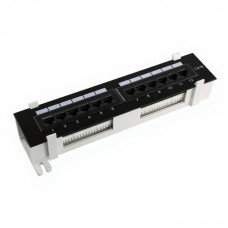 Патч-панель настенная 12 портов, RJ-45, 1U, cat. 5e, Dual IDC, CableCom