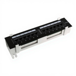 Патч-панель настенная 12 портов, RJ-45, 1U, cat. 5e, Dual IDC, CableCom