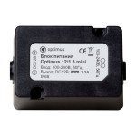 Блок питания Optimus 12/1.3 mini 12В, 1.3А, IP68. кабель 220V, штекер 12В